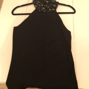 Brand Nu INC Embellished Black Tunic